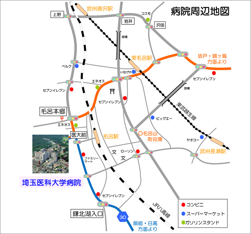 病院周辺地図